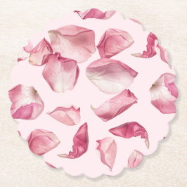 Rospetalermönster Petals and Prosecco Bridal Underlägg Papper