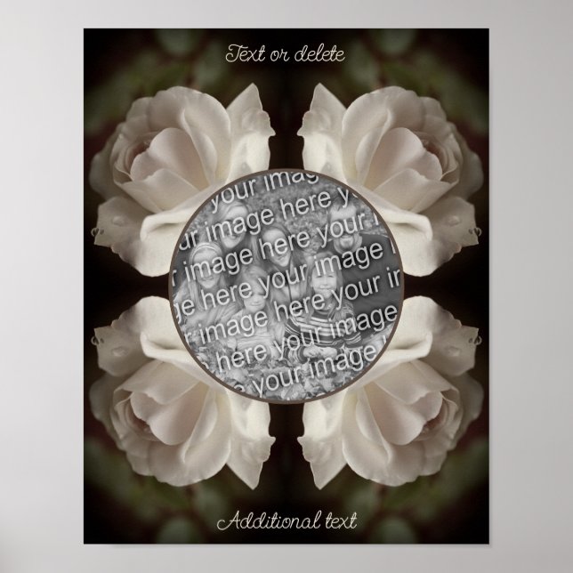 Rosregndroppsram antik stil Skapa din egen foto  Poster (Framsidan)