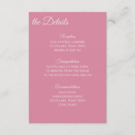 Rosrosa detaljer tilläggskort