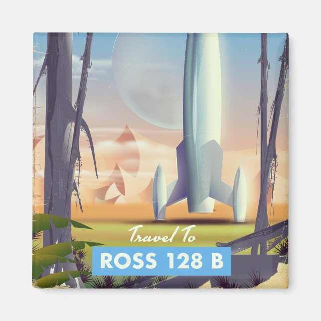 Ross 128 B Science fiction-affisch Magnet (Framsidan)