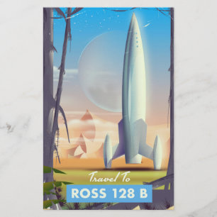 Ross 128 B Science fiction poster Brevpapper