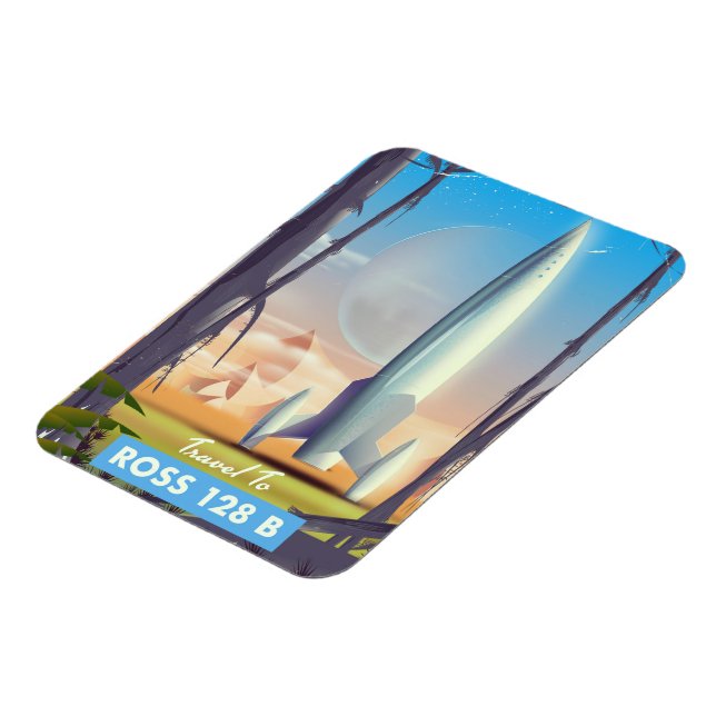 Ross 128 B Science fiction poster Magnet (Vänstra Sidan)