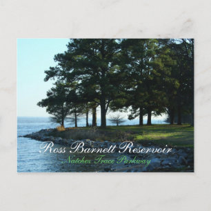 Ross Barnett Reservoir på Natchez Trace Parkway Vykort