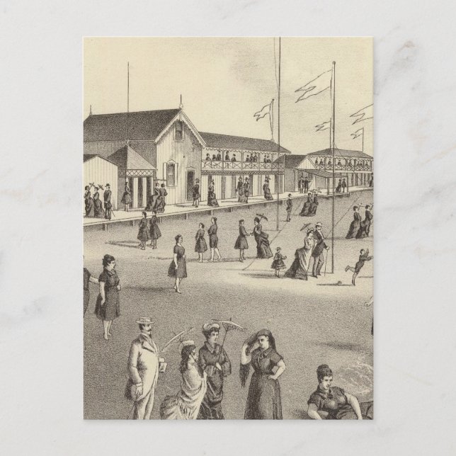 Ross Bathing Houses, Ocean Grove, NJ Vykort (Framsida)