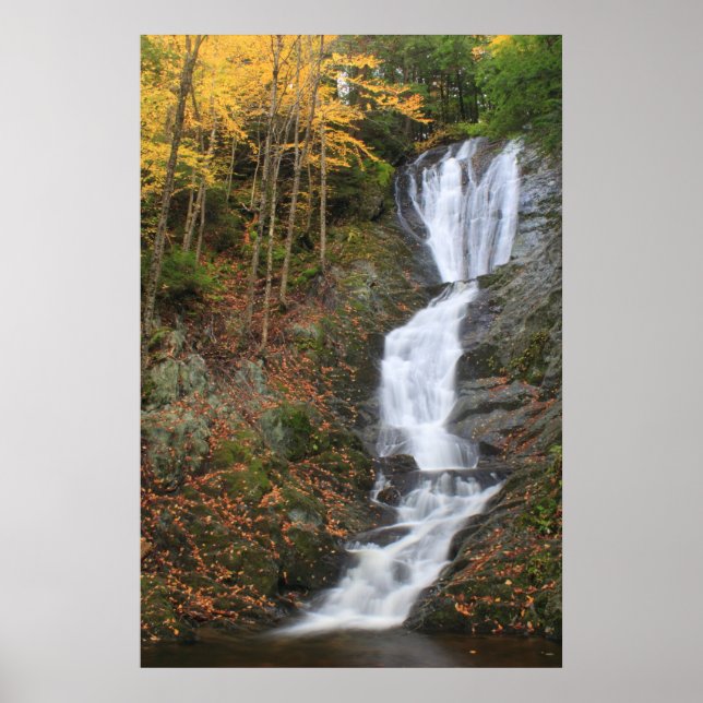 Ross Brook Falls Autumn Berkshires Waterfall Poster (Framsidan)