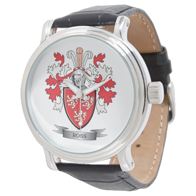 Ross Family Crest Jackar om Arm Armbandsur (Vinklad)