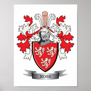 Ross Family Crest Jackar om Arm Poster