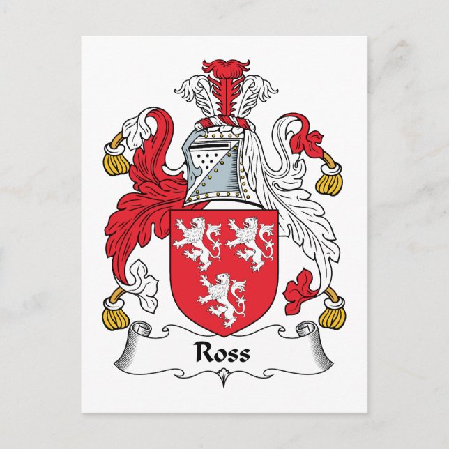 Ross Family Crest Vykort (Framsida)
