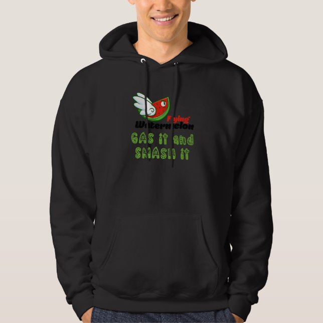 ROSS FLYING WATERMELON GAS IT AND SMASH IT HOODIE (Framsida)