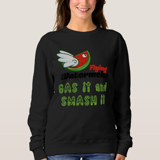 ROSS FLYING WATERMELON GAS IT AND SMASH IT T SHIRT (Framsida)