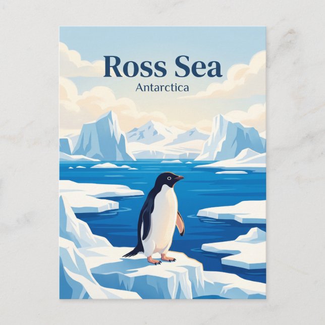Ross hav Antarktis Vykort (Framsida)