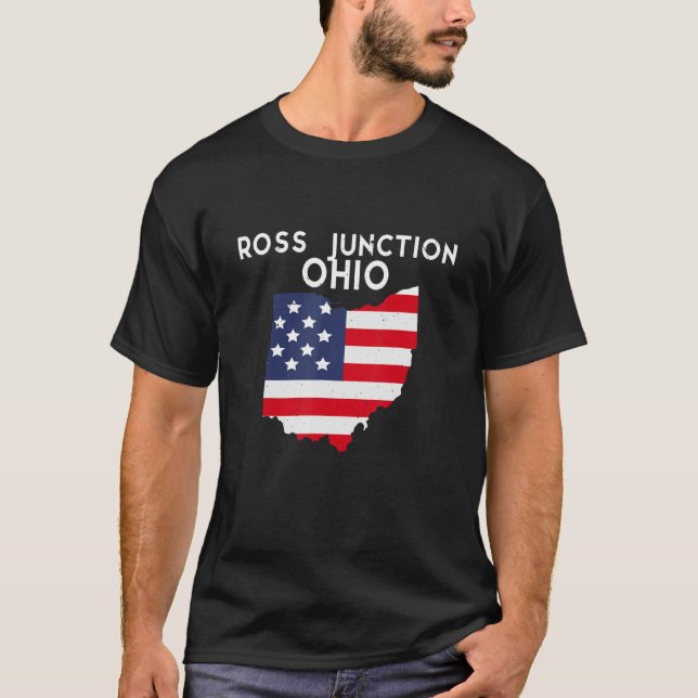 Ross och Mingo Junction Ohio USA State America Tra T Shirt (Framsida)