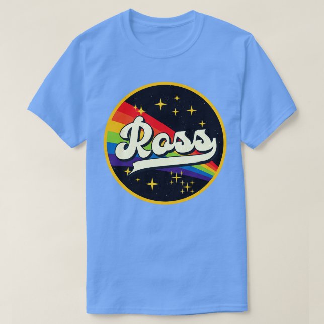Ross Rainbow in Space Vintage Stil T Shirt (Design framsida)