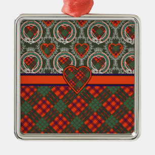 Ross skottTartan Julgransprydnad Metall