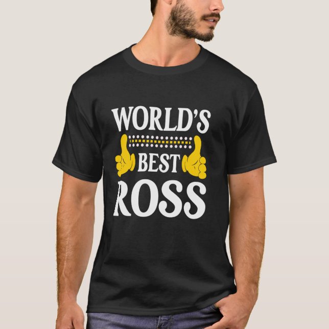 Ross Surname Funny Team Family Efternamn World's B T Shirt (Framsida)