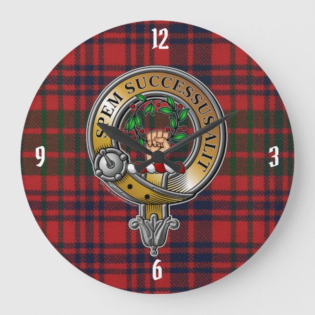 Ross Tartan & Badge Stor Klocka (Framsida)
