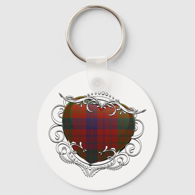 Ross Tartan Heart Nyckelring (Framsida)