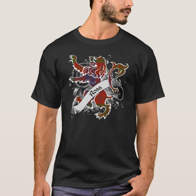 Ross Tartan Lejonare Tee Shirt (Framsida)