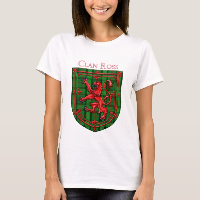 Ross Tartan Scottish Play Lejonare Rampant T Shirt (Framsida)