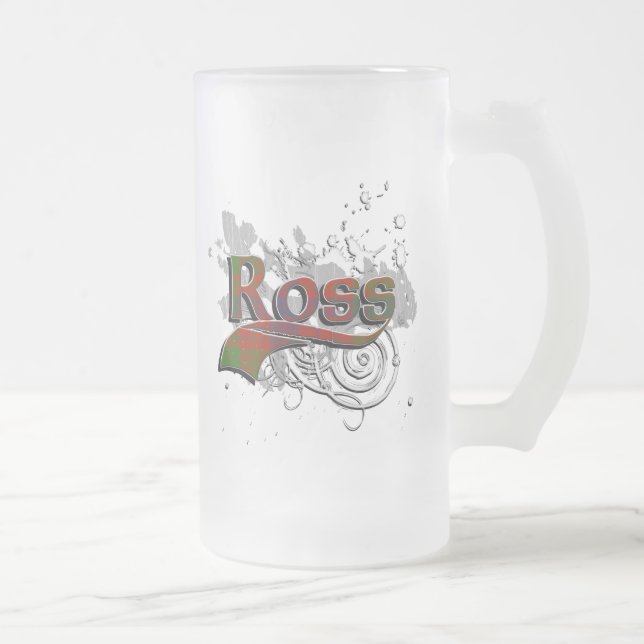 Ross TartanGrunge Frostat Ölglas (Höger)