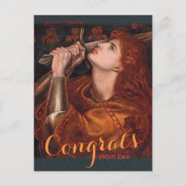 Rossetti Joan of Arc Grattis CC1048 Vykort