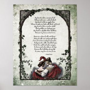 Rossetti "Kärlek" Victorian Art Dikt 11x14 Poster