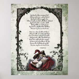 Rossetti "Kärlek" Victorian Art Dikt 24x30 Poster