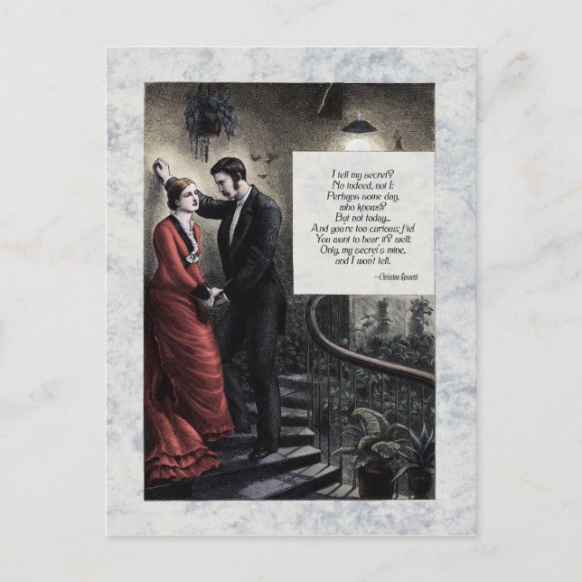 Rossetti "My Secret" Viktorian Postcard Vykort (Framsida)