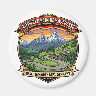 Rossfeld Panoramastraße Bayerska Alperna Rutt Magnet
