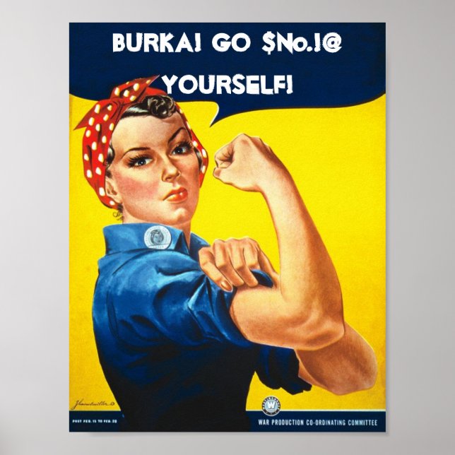 Rossi Riviter säger nej till Burkas Poster (Framsidan)