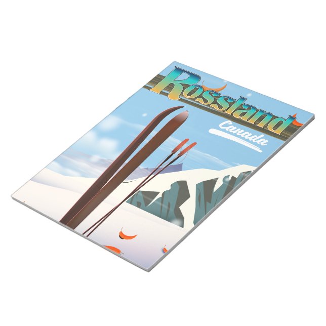 Rossland Canada-reseaffisch. Anteckningsblock (Vinklad)