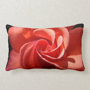 Rosspiral Kastar Kudd Orange Rosor natur Lumbarkudde