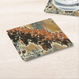 Rossträdskonst Underlägg Papper Kvadrat