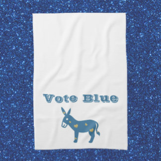 RÖST BLUE FÖR RÖSTNING AV Cute Blue Heart Donkey Kökshandduk