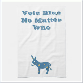 RÖST BLUE FÖR RÖSTNING AV Cute Blue Heart Donkey Kökshandduk