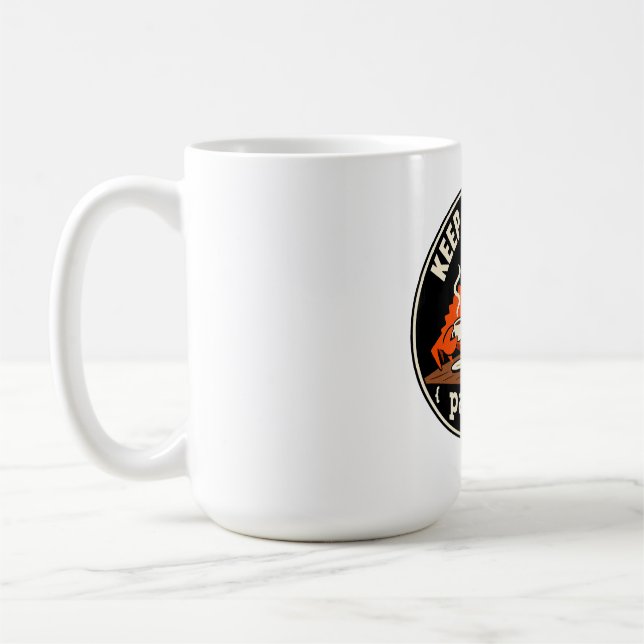 Rost Ferris Crab programmeringsmaskot Kaffemugg (Vänster)