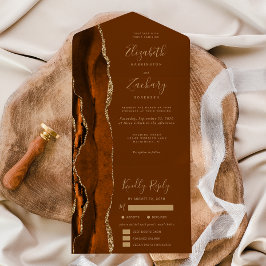 Rost Guld Agat Muskotbrun Måltidsalternativ Bröllo