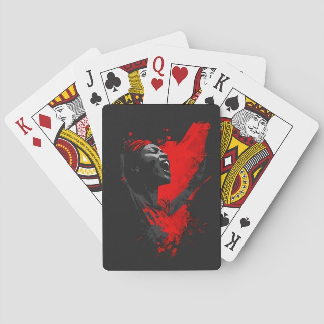 Röst i rött casinokort (Baksidan)