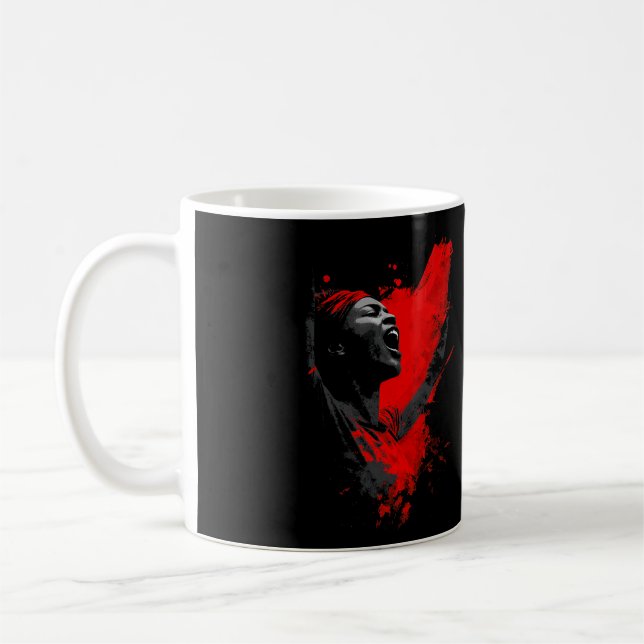 Röst i rött kaffemugg (Vänster)