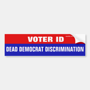 Röst-ID är döda demokraterdiskriminering Bildekal
