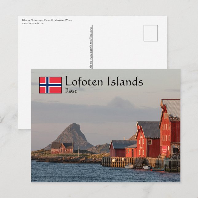 Rost Lofotenöarna Vykort (Fram/baksida)