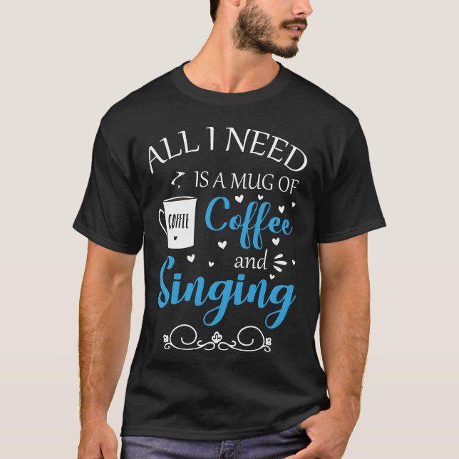 Röst Musik Sång Musiker present T Shirt (Framsida)