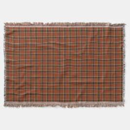 Rost Orange & Brun Tartan Rutigt Mönster Filt