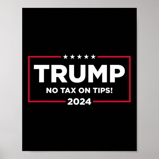 Röst på skatt på dricks Trump 2024 Ta tillbaka Ame Poster (Framsidan)