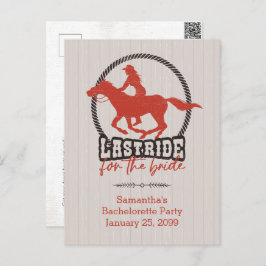 Rost Röda Sista Ritten För Bruden Vykort