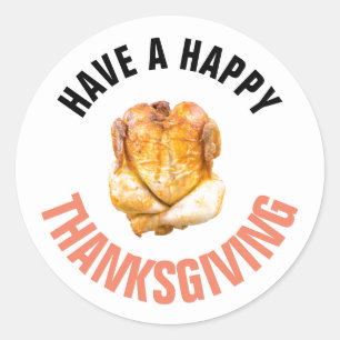 Rost Turkiet, ha Happy thanksgiving Runt Klistermärke