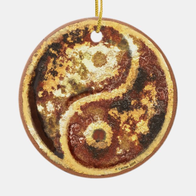 Rost Yin Yang Julgransprydnad Keramik (Framsidan)