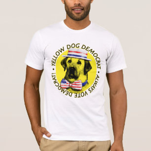 Rösta alltid demokraten - gul hund tröja