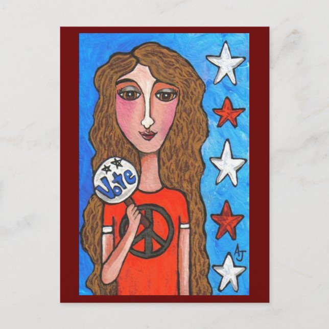 RÖSTA - amerikansk vykort (Framsida)