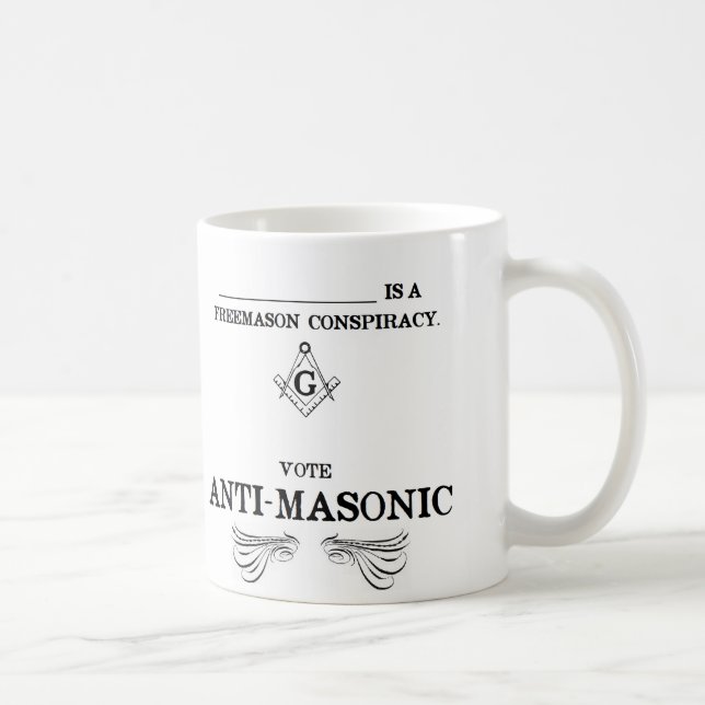 Rösta Anti-Masonic Kaffemugg (Höger)